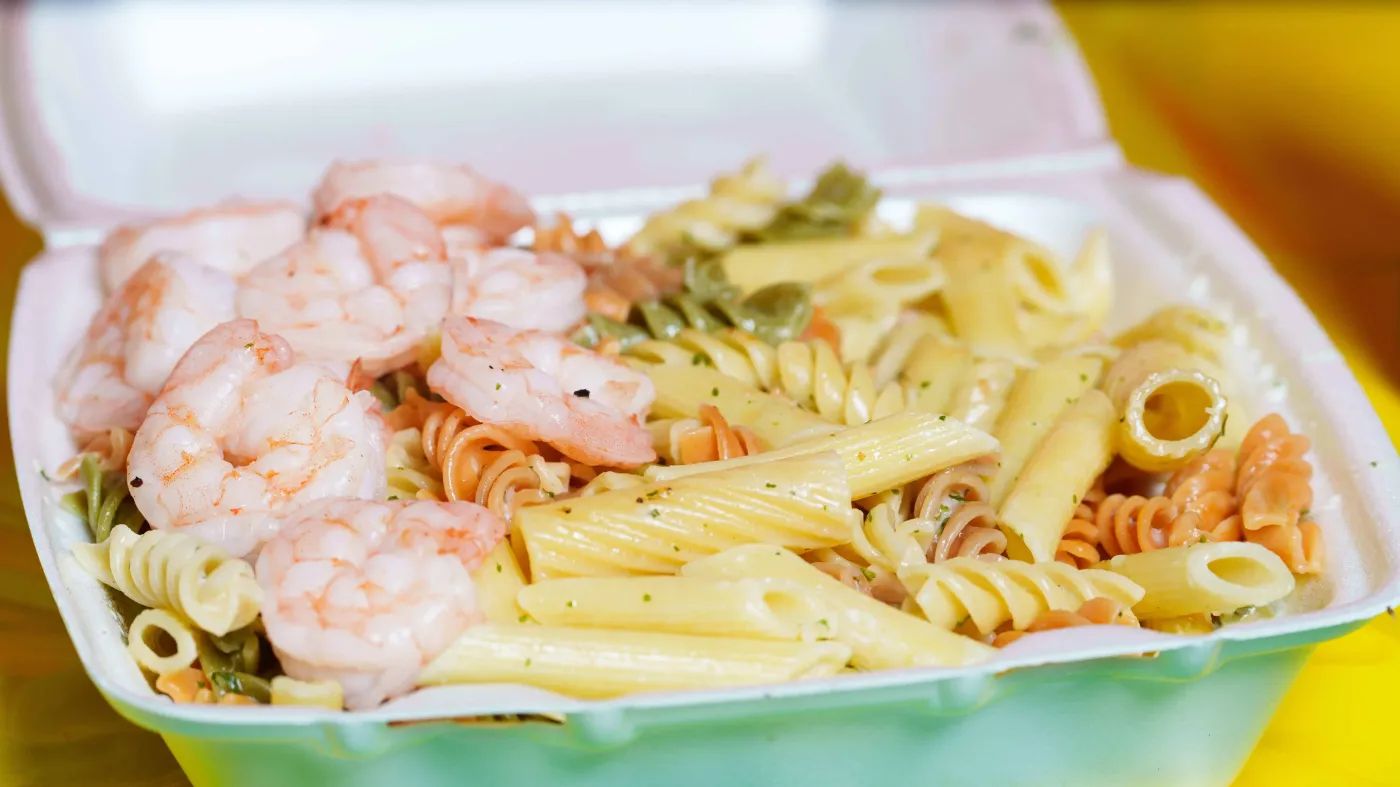 Rundown Pasta W/Shrimp