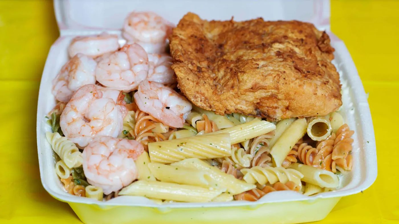 Salmon And Shrimp Pasta