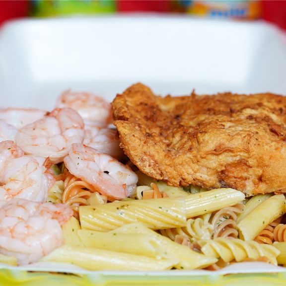 Salmon And Shrimp Rasta Pasta